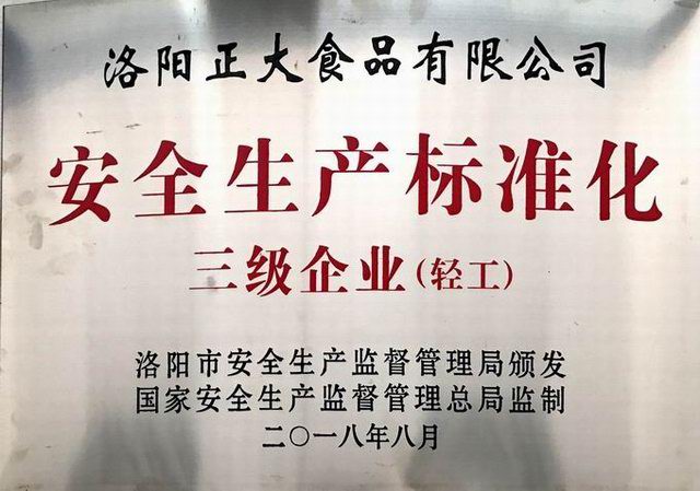 安全生產(chǎn)標準化三級企業(yè)